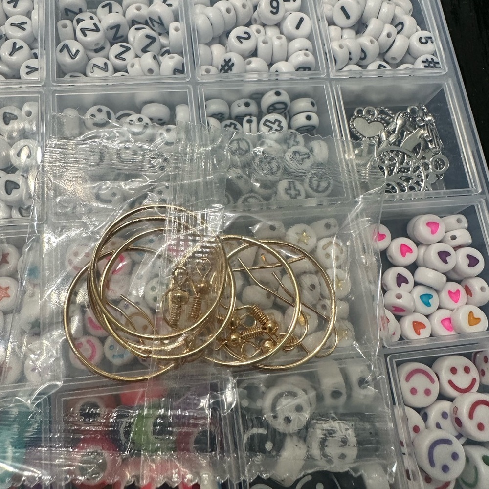 Gold Hoop Earrings Set